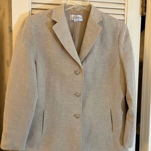 Casual Corner Annex Tan Linen Blend Blazer